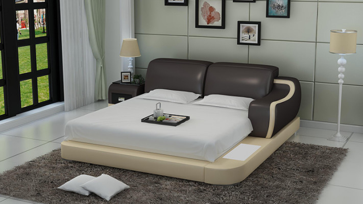 Wasserbett Hotel Doppel Bett Betten Komplett Lederbett Polsterbett Wasser LB8803