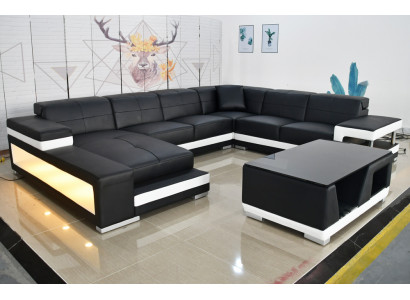 Luxus Wohnzimmer Sofa Ecksofa Polster Eck Eofas Couchen Led Ledercouch Garnitur