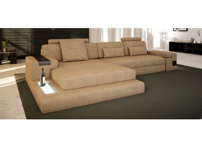 Design Modern Sofa Stoff Braun Ecksofa L Form Couch Wohnlandschaft Sofa Eck Neu