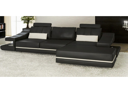 Modern Luxus edel Sofa Leder 3 Sitzer Hocker Wohnzimmer Büro NEU Kunst