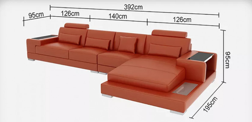 Polster Ecksofa Wohnlandschaft Designer-Sofa Ecksofa L-Form Ecksofa Ledersofa