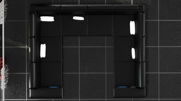 Ledersofa Big XXL Couch Ecksofa Wohnlandschaft Couch Polster Sitz XXL Garnitur