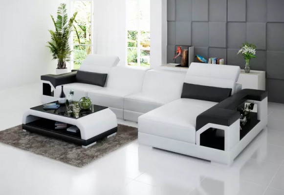 Design Couchen Eckcouch Ledergarnitur Sofa Polster Sofas Ledercouch Wohnzimmer