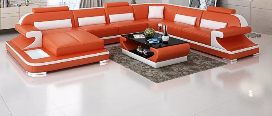 Ecksofa Wohnlandschaft Eckcouch Eckgarnitur Sofa LForm Ledersofa Couch Polster