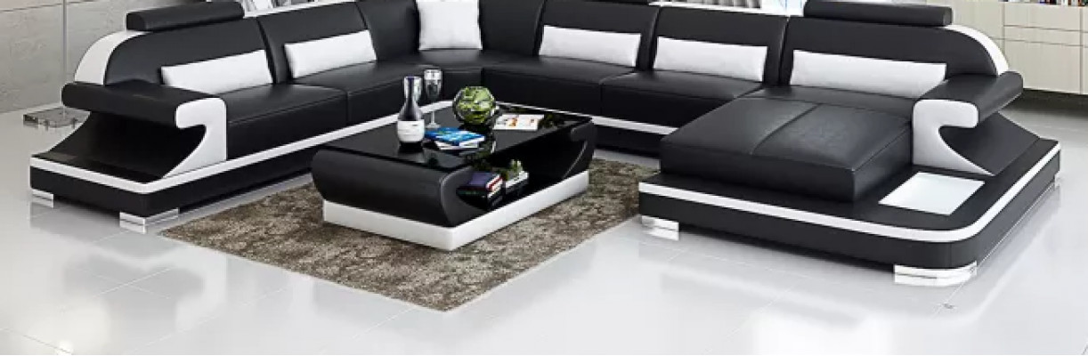 Ecksofa Wohnlandschaft Eckcouch Eckgarnitur Sofa LForm Ledersofa Couch Polster