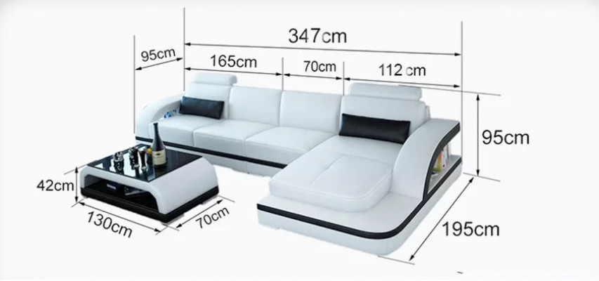 Modernes Sofa Wohnlandschaft Ledersofa Ecksofa Polster Ecksofa L-Form