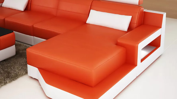 Ecksofa L-Form Modernes Sofa Ledersofa Ecksofa Polster Designer-Sofa