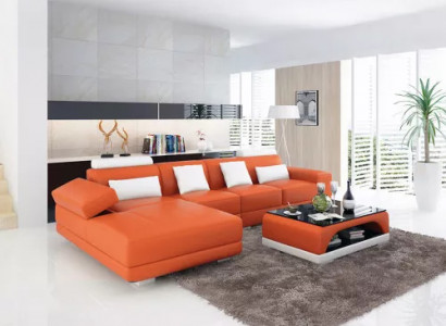 Ledersofa Ecksofa Polster Designer-Sofa Modernes Sofa Ecksofa L-Form