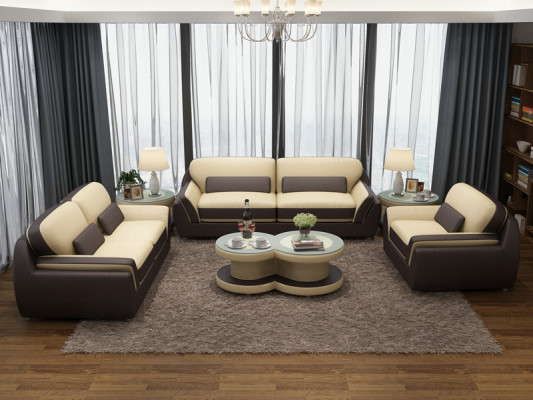 Ledersofa Couch Sofagarnitur Neu 3+2+1 Sitzer Garnitur Design Modern Sofa + USB