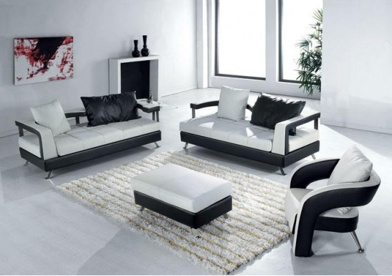 Ledersofa Couch Wohnlandschaft Ecksofa Eck Garnitur Design Modern Sofa + USB Neu
