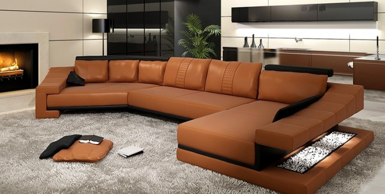 Exklusives U-Form Ecksofa Modernes Design & Hochwertige Materialien