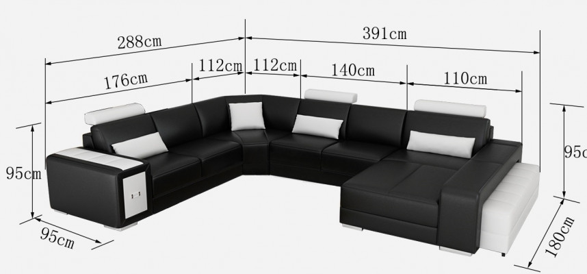 Ledersofa Couch Wohnlandschaft Ecksofa Modern Eck Dekor Design Garnitur