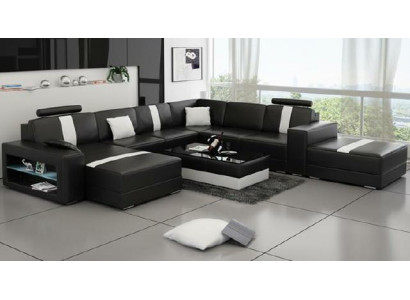Ledersofa Ecksofa Sofa Couch Design Sitz Polster Garnitur Wohnlandschaft