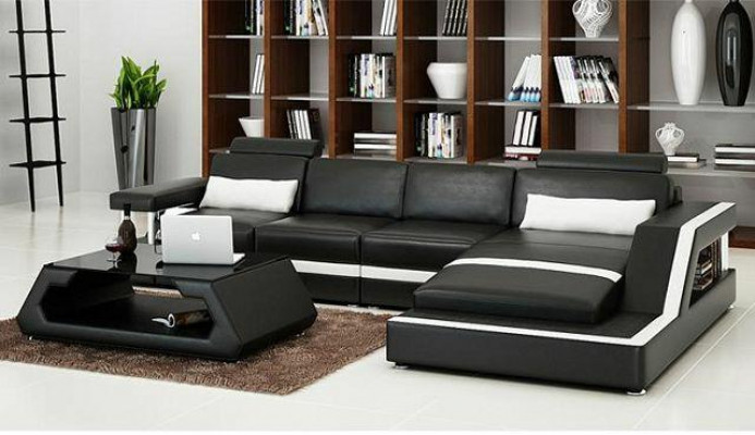 LEDERSOFA XXL WOHNLANDSCHAFT GARNITUR USB LEDER ECKSOFA Maßanfertigung HH4