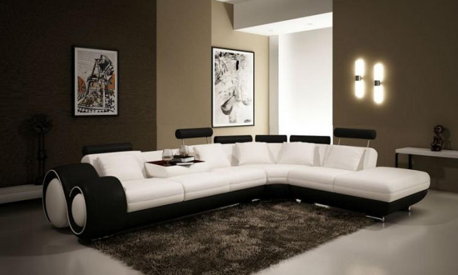 LEDERSOFA mit USB LEDERCOUCH GARNITUR SOFA COUCH WOHNLANDSCHAFT Berlin V NEU