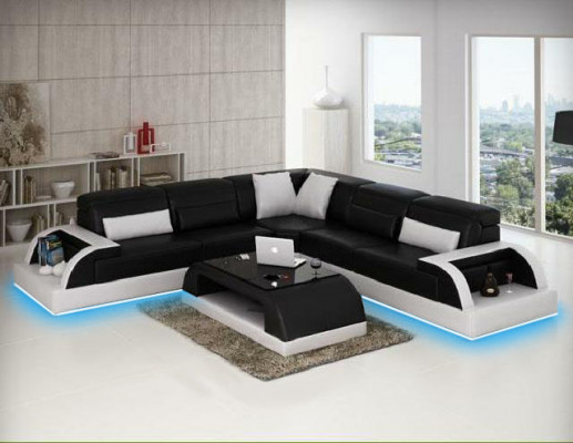 Wohnlandschaft Polster Ecke Eck Sofa mit USB Garnitur Ecksofa Couchen WetzlarC