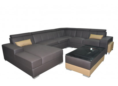 Wohn Leder Landschaft Sofa Couch Polster Garnitur Eck Sofas Sitz Garnituren Neu