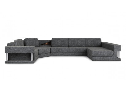 Ecksofa mit USB Polster Textill Design Sofa Garnitur Wohnlandschaft Parlament