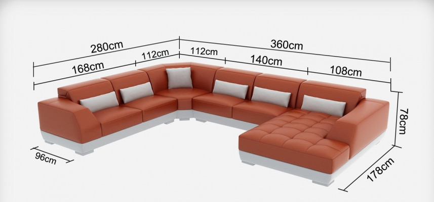 Modern Ledersofa Couch Wohnlandschaft Ecksofa Dekor Eck Design Garnitur