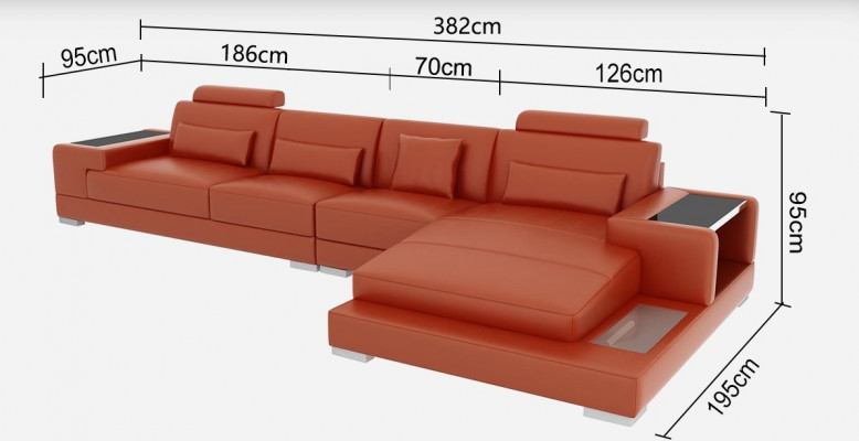 Ledersofa Couch Wohnlandschaft Ecksofa Eck Modern Sofa Design Garnitur