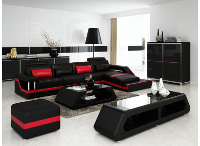 Designer Ecksofa Sofa Wohnlandschaft Big Modernes Ledersofa Couch Hamburg III