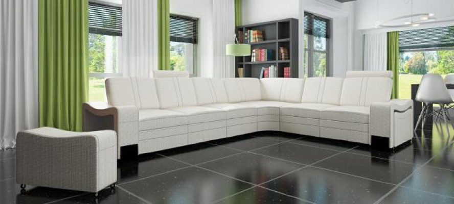 Stoffcouch Sofa Eck Wohnlandschaft Textil Polster Eckcouch Massanfertigung USB