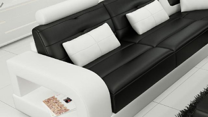 LEDERSOFA SOFA ECKCOUCH USB SOFAGARNITUR DESIGN COUCH WOHNLANDSCHAFT Nach Maß