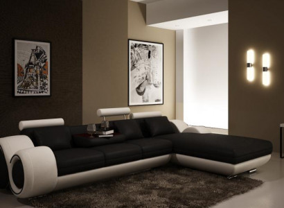 Patentiertes Design Ecksofa Sofa +USB,Polster Leder Ecke Wohnlandschaft BERLIN