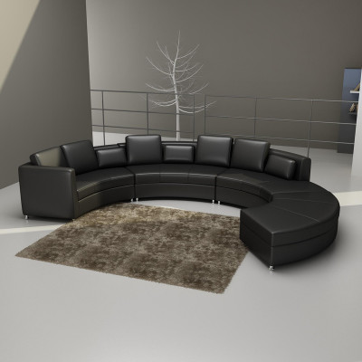 Ledersofa Couch Wohnlandschaft Ecksofa Eck Garnitur Design Modern Sofa USB A1102