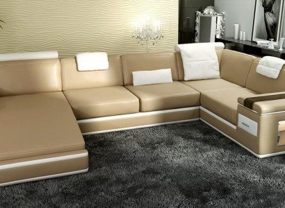 Ein wunderschönes U-förmiges Ecksofa in einem großartigen zeitgenössischen Design 