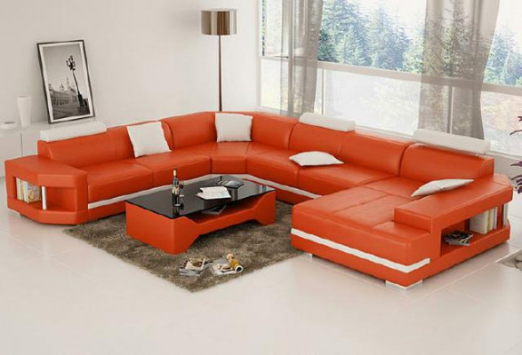 Entdecken Sie Eleganz Moderne Stilvolles U-Form Ecksofa für Ihr Wohnzimmer