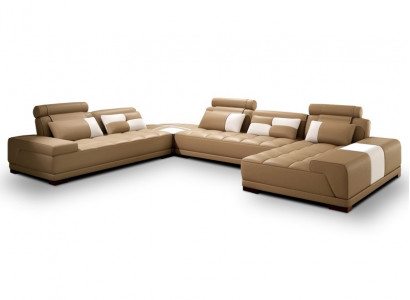 Sofa mit USB,Couch Polster Garnitur XXL Big Eck SofasWohnlandschaft Ecksofa Neu