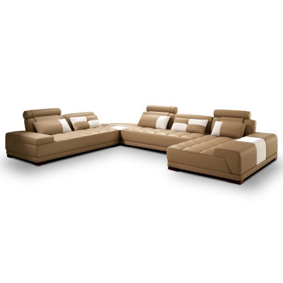 Design Wohnlandschaft Sofa Ecksofa Couch Polster Eck Sitz Garnitur Leder USB+LED