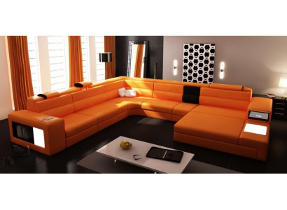 Modern Elegantes U-Form Ecksofa aus Leder für stilvolle Wohnräume Sofa