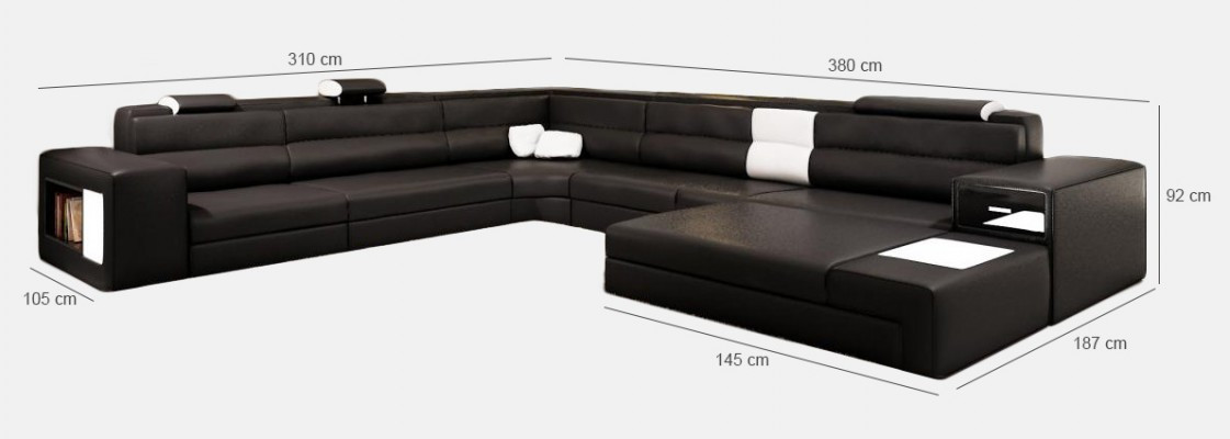 Modern Elegantes U-Form Ecksofa aus Leder für stilvolle Wohnräume Sofa