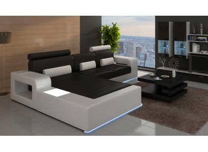 LEDER ECKCOUCH GARNITUR mit USB,LEDERCOUCH Maßanfertigung SOFA GARNITUR ECKSOFA