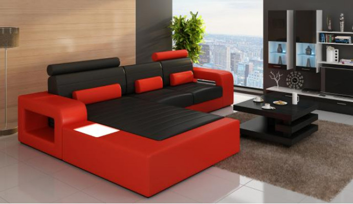 LEDER SOFA GARNITUR ECKSOFA mit USB ECKCOUCH GARNITUR LEDERCOUCH Maßanfertigung