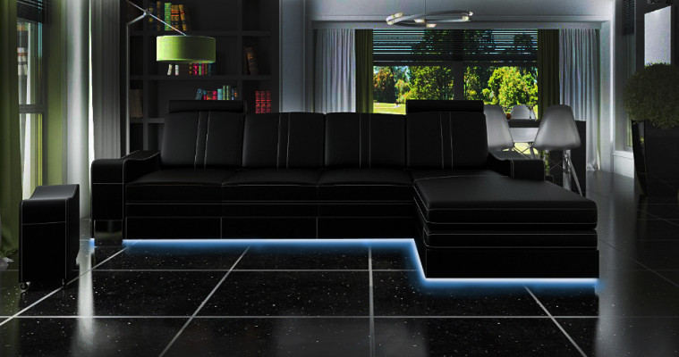 LEDERSOFA LEDERCOUCH LEDERECKSOFA WOHNLANDSCHAFT mit USB,NEU GARNITUR SOFA XXL