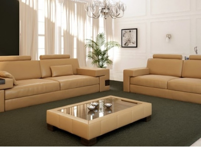 Ledersofa USB Moderne Sofagarnitur 3+2+1 Couch Sitz Polster Sofa Garnitur Set