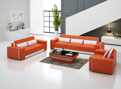 Ledersofa mit USB,Couch Wohnlandschaft Sofagarnitur Sofa Garnitur Design Modern