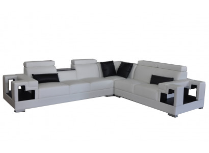 Exklusives L-förmiges Ecksofa aus edlem Leder für Ihr stilvolles Wohnzimmer