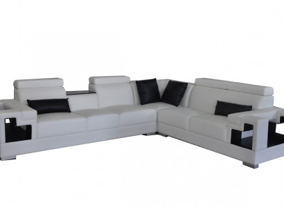 Exklusives L-förmiges Ecksofa aus edlem Leder für Ihr stilvolles Wohnzimmer