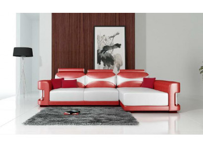 Ecksofa Eck Sofa mit USB Garnitur Polster Leder Wohnlandschaft Chaiselounge Wies