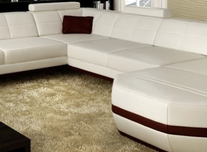 Ledersofa Ecksofa Wohnlandschaft Ecksofa Eckcouch Polster Sitz Ecke WyenW/B Neu