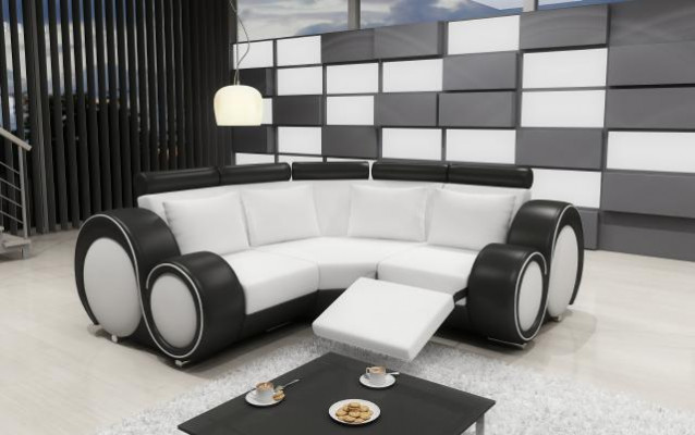 LEDERSOFA WOHNLANDSCHAFT COUCH DESIGN ECKSOFA BERLIN SOFA GARNITUR mit USB