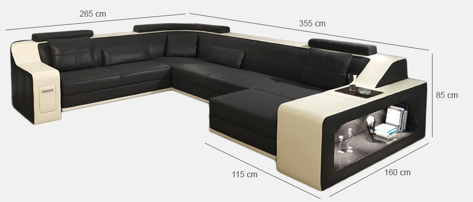 Modern Gemütliches Ecksofa mit breiten Armlehnen für Ihr Zuhause