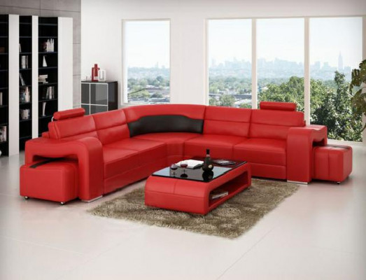 LEDERSOFA ECKSOFA ECKCOUCH DESIGNER WOHNLANDSCHAFT L FORM COUCH SITZ SOFA PISA