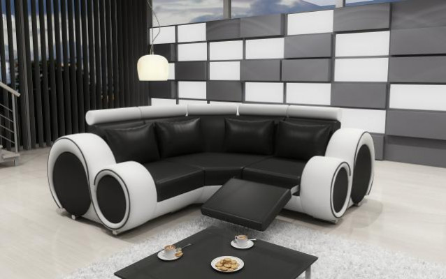 LEDERSOFA mit USB DESIGN ECKSOFA BERLIN SOFA GARNITUR POLSTER Massfertigung Neu