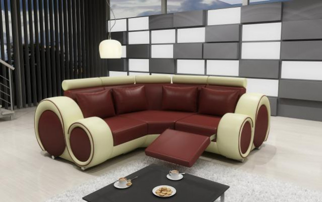 LEDERSOFA mit USB DESIGN ECKSOFA BERLIN SOFA GARNITUR POLSTER Massfertigung Neu