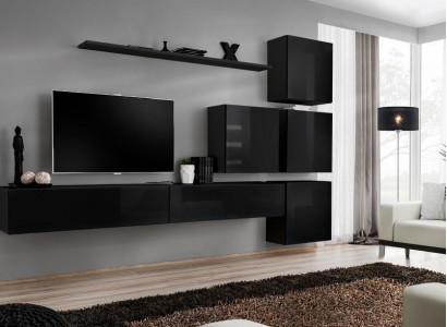 Wohnzimmer Set Wandregal Sideboard Wohnwände Wandschrank Komplett 7tlg. Neu